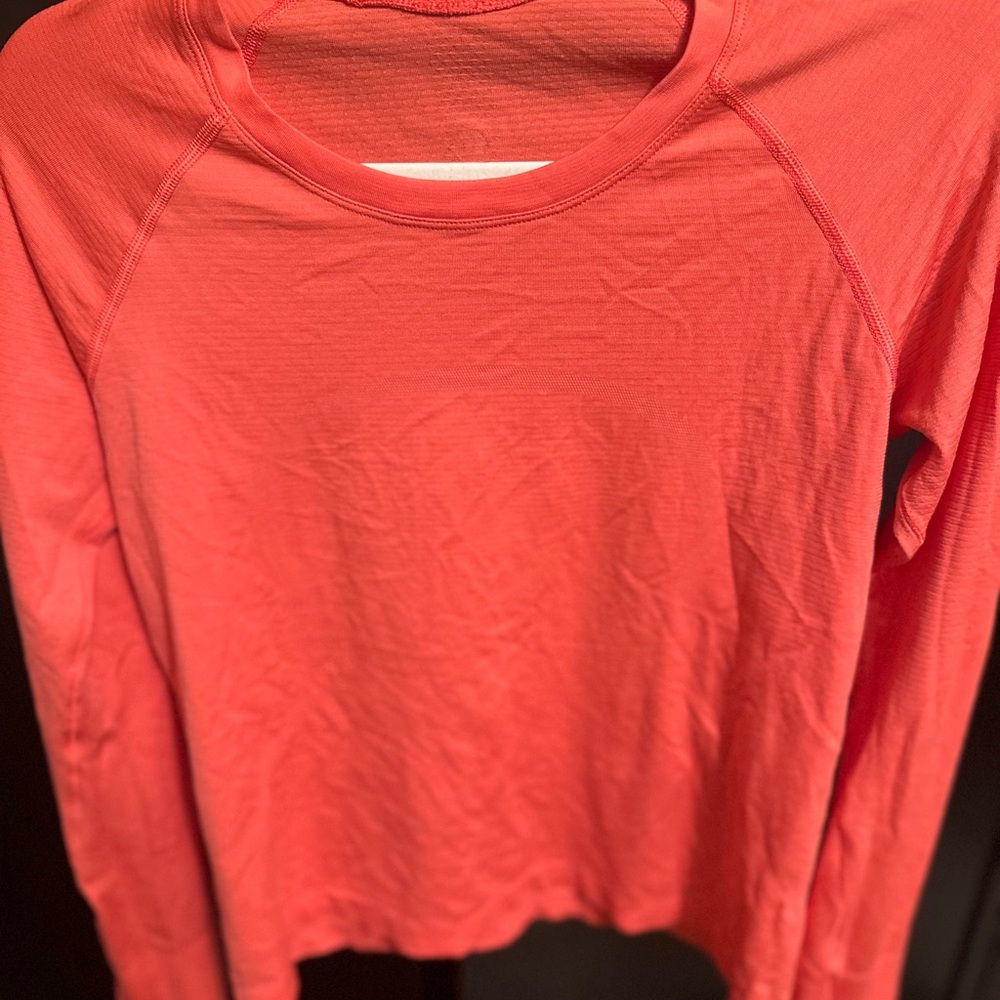 LuLu Swiftly Women's Mid (waist) Coral Long Sleeve Top